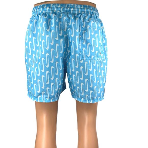 Nike Swim Essentials Men's Blue Swoosh Drawstring Volley Athletic Shorts Size L - Picture 3 of 6